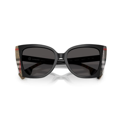 Meryl Cat-eye Sunglasses Black/Vintage Check - Burberry