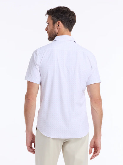 Brompton Short Sleeve Button Down Shirt Lilac - Robert Graham