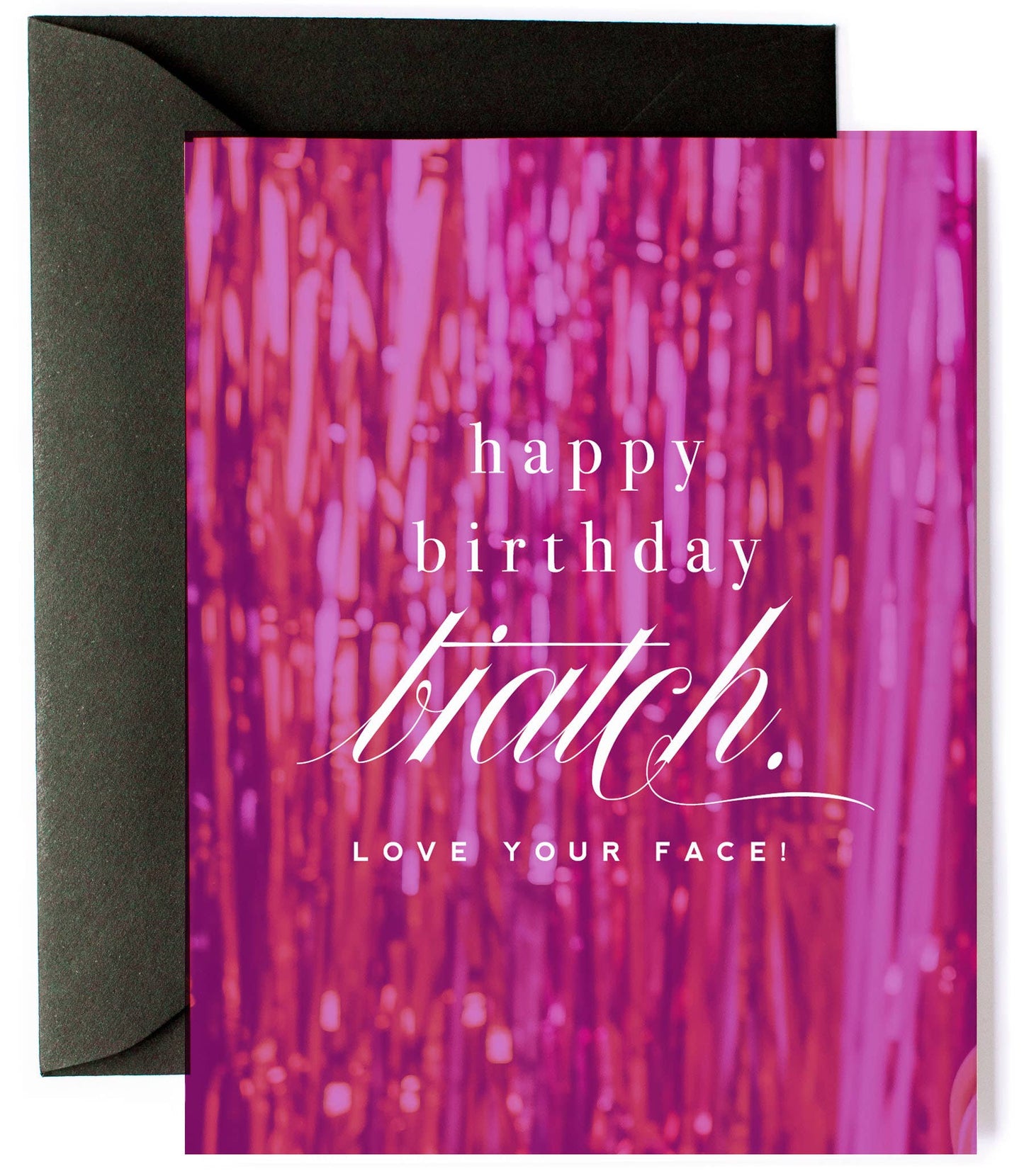 Happy Birthday Biatch - Funny Birthday Greeting Card for Her - Kitty Meow Boutique