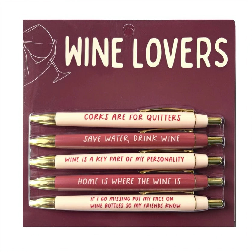 Wine Lovers Pen Set - FUN CLUB
