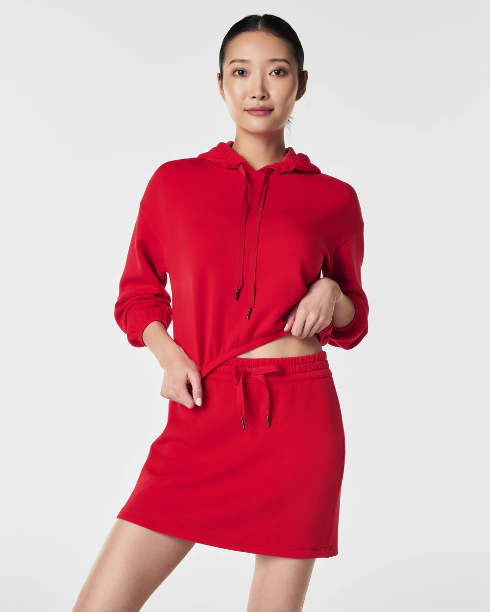 Airessentials Cropped Hoodie Red - SPANX