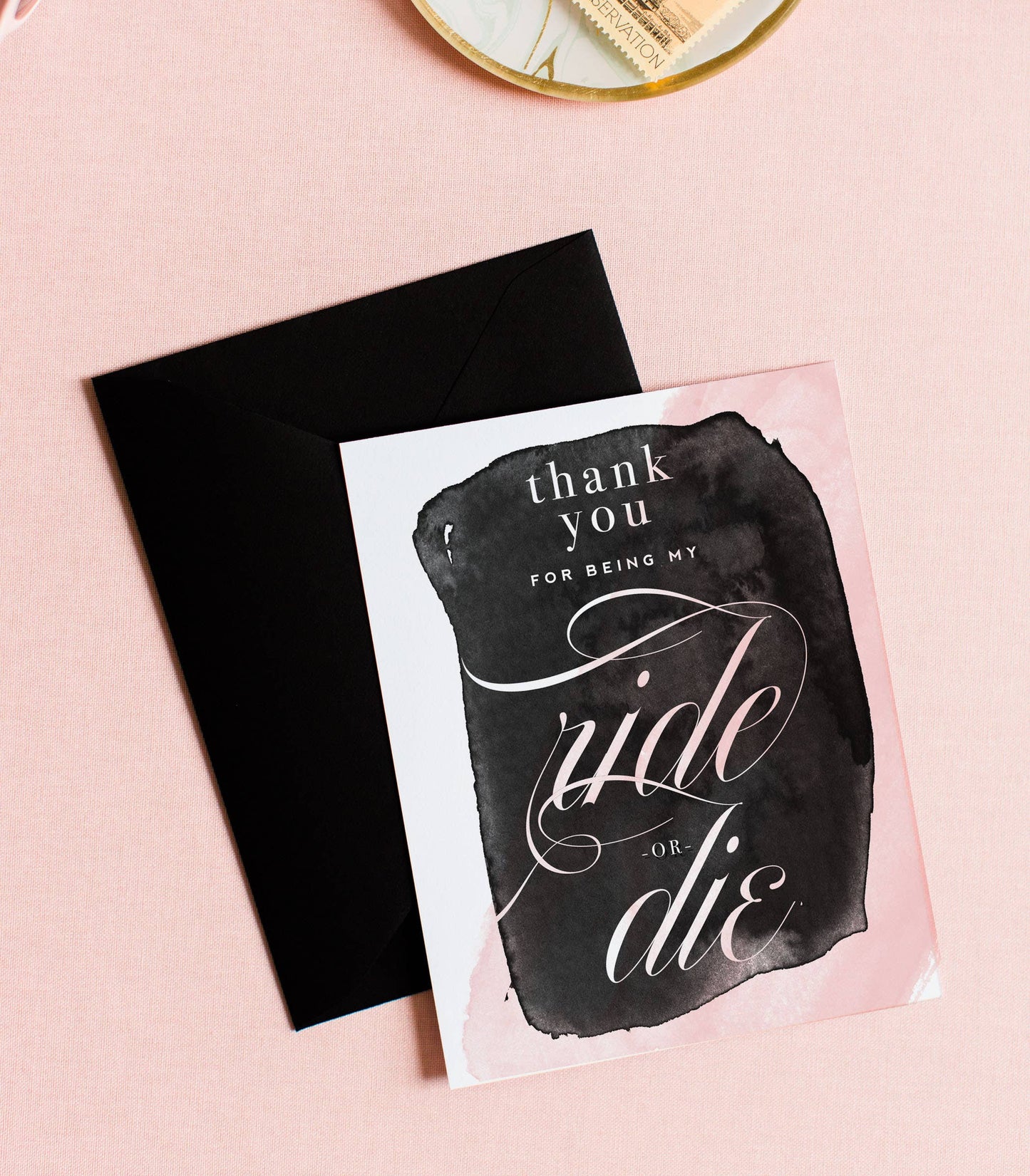 Ride or Die Funny Thank You Card, Friendship Greeting Card - Kitty Meow Boutique