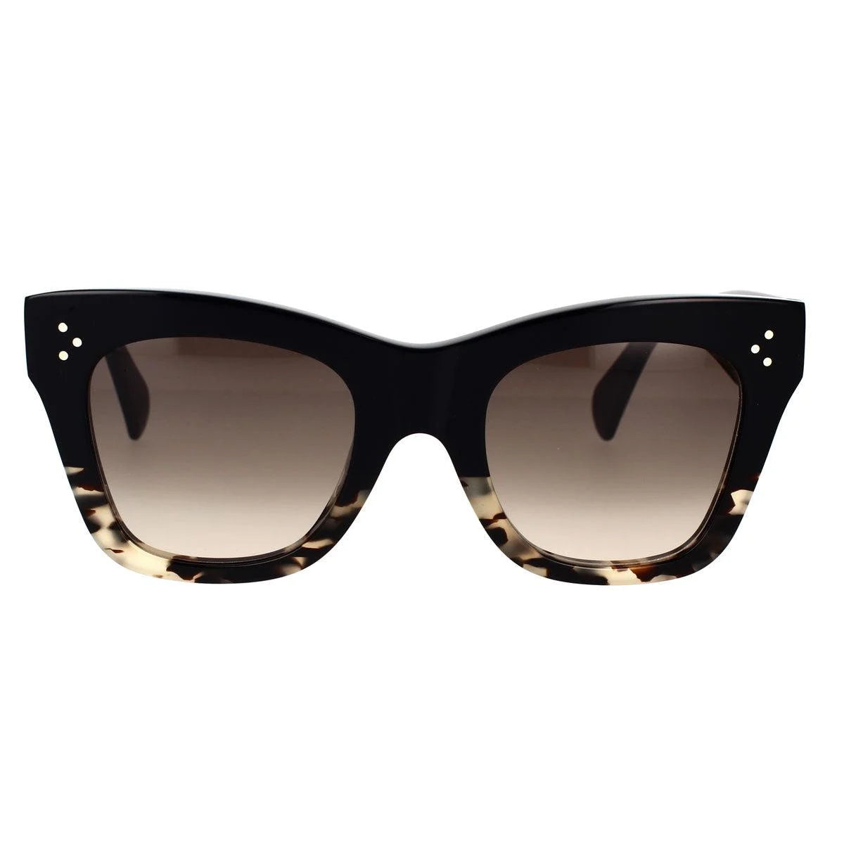 Square Two Tone Cat-Eye Sunglasses Black - CELINE