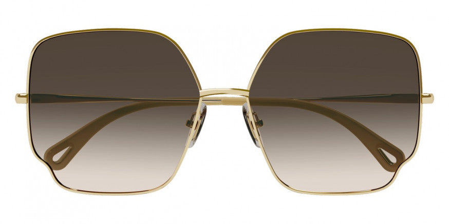 Women's Metal Sunglasses Gold Brown - CHLOE