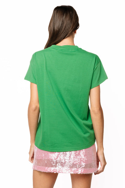 Mahjong Tile Christmas Tree Tee Green - Queen Of Sparkles