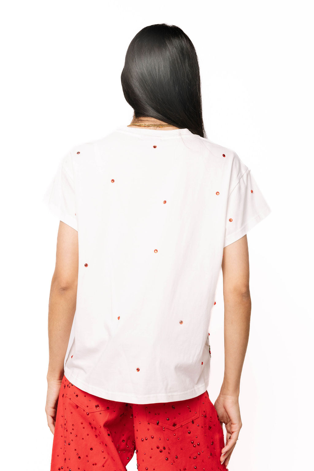 Santa Martini Glass Tee White - Queen Of Sparkles