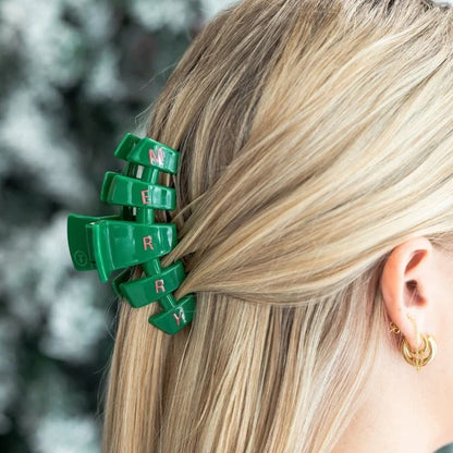 Classic Medium Claw Clip Merry Everything - TELETIES