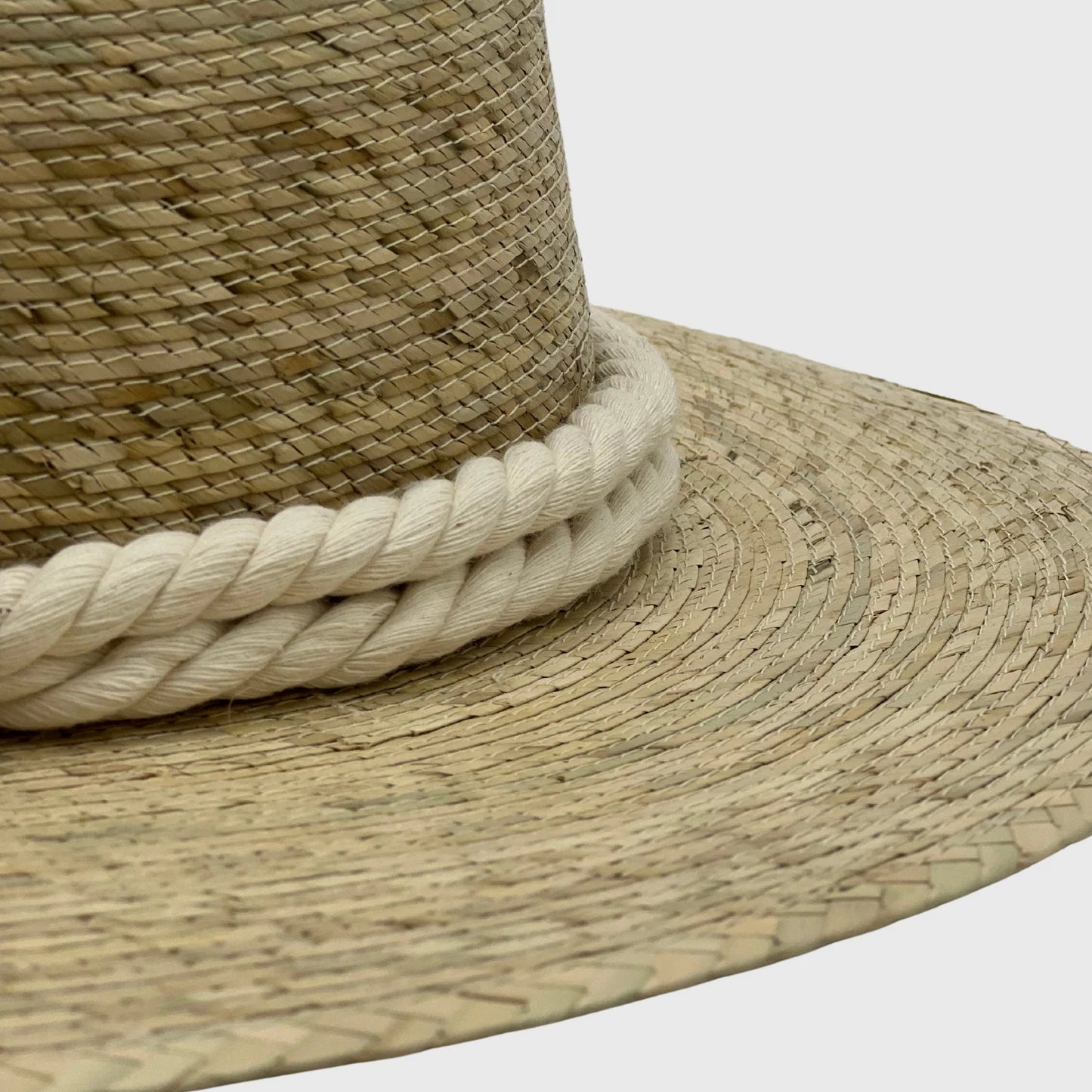 Indiana Palm Hat Half Moon Band Natural - Chisme Lifestyle