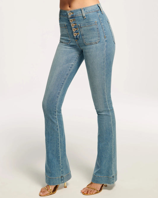 Cindy High-Rise Flare Jean Light Wash - Ramy Brook