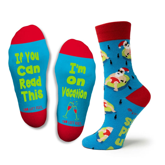 I'm On Vacation Christmas Socks - Two Left Feet