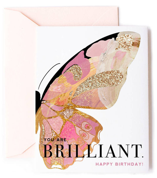Brilliant Butterfly Stylish Birthday Card - Kitty Meow Boutique