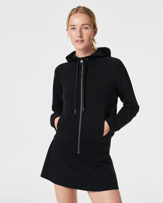 AirEssentials Full Zip Hoodie Very Black - SPANX