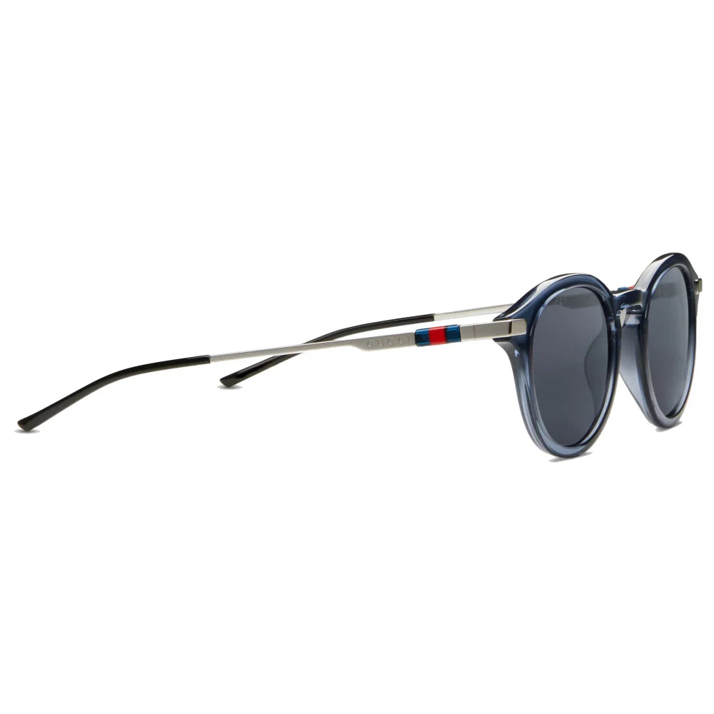 Mens Round Sunglasses Transparent Blue - Gucci