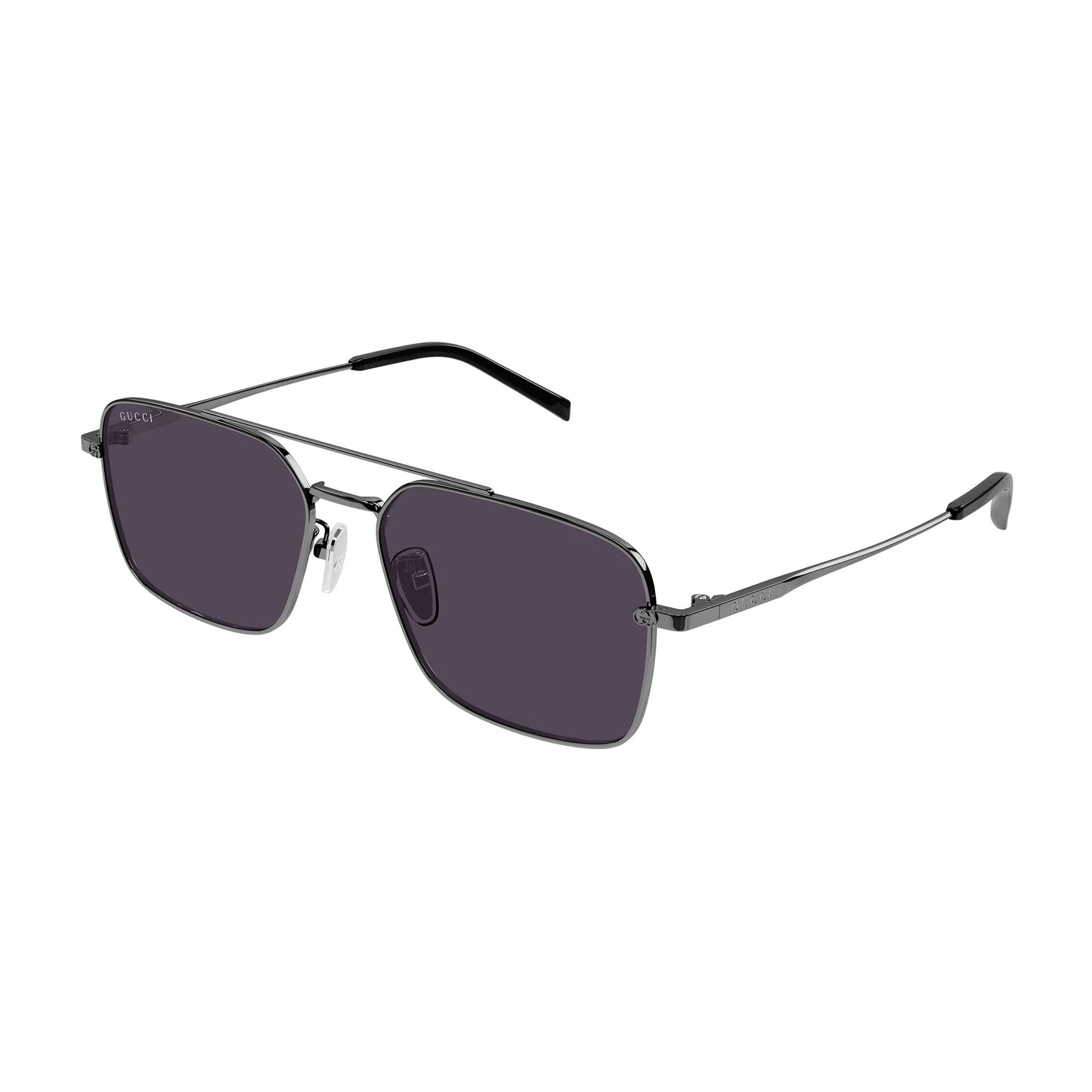 Mens Rectangular Sunglasses Ruthenium/Violet - Gucci
