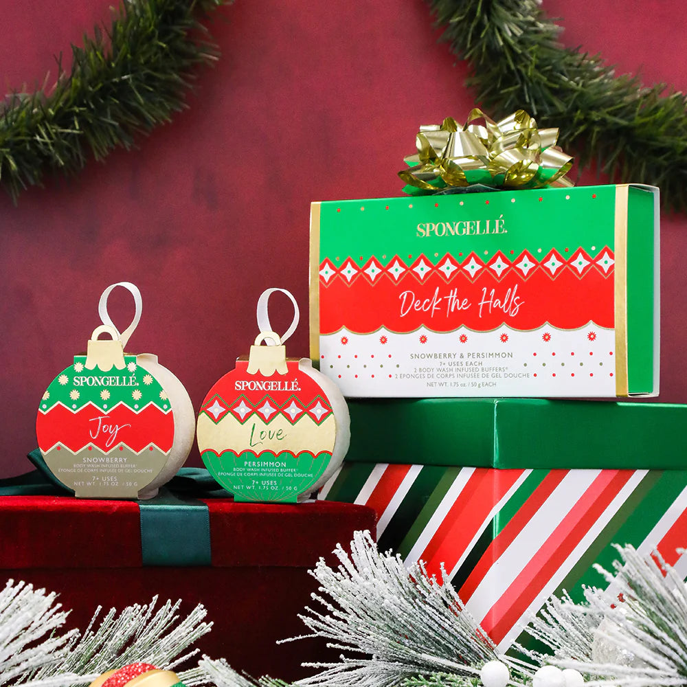 Deck The Halls | Holiday Ornament Gift Set - Spongelle