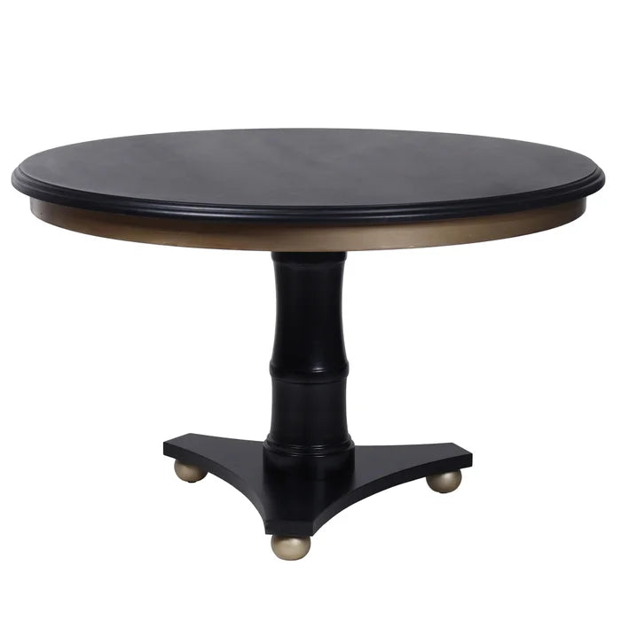 Wooden Round Table Black - Jackie Z Style Co