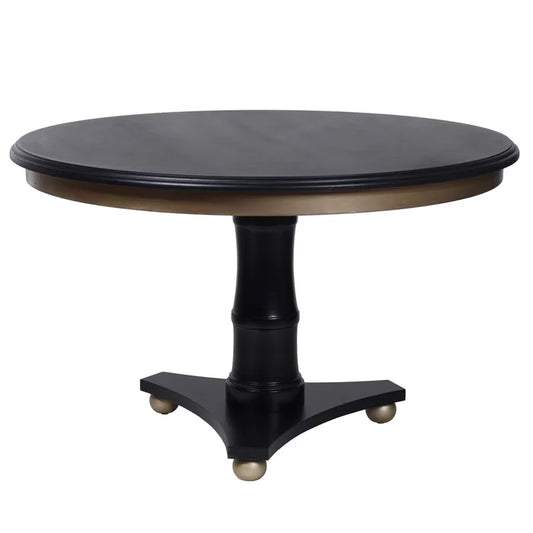 Wooden Round Table Black - Jackie Z Style Co