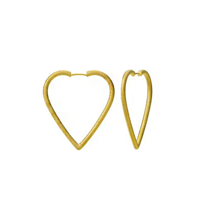 Sweetheart Hoops Gold - Adriana Pappas Designs