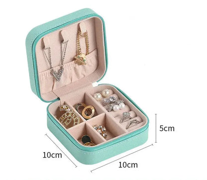 Travel PU Leather Jewelry Case Pink  - Jackie Z Style Co.