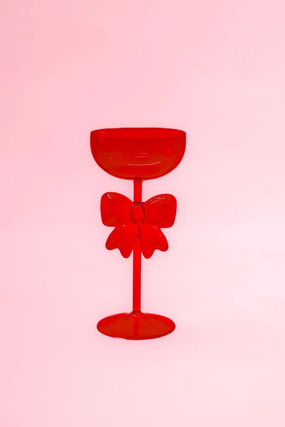 Bow Wine Glass Red - Rock Paper Scissors