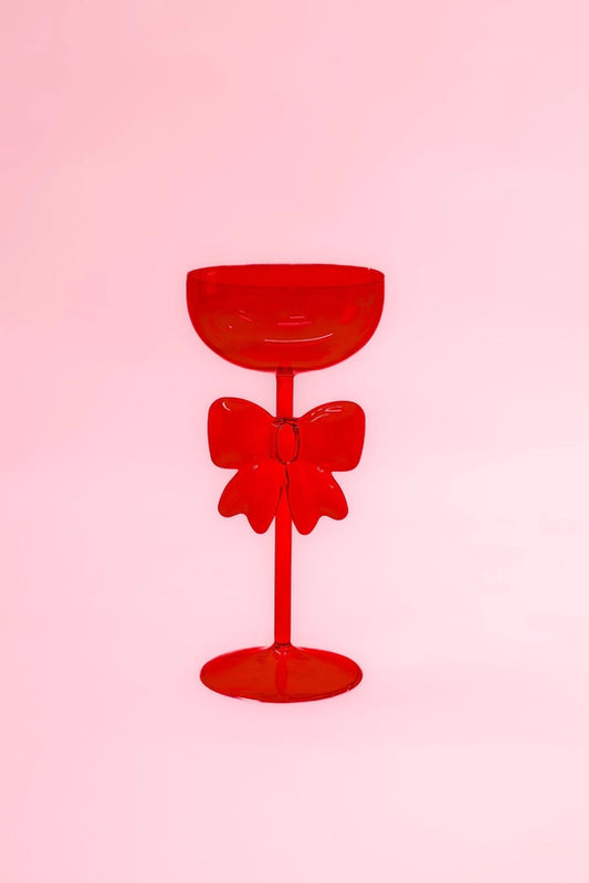 Bow Wine Glass Red - Rock Paper Scissors