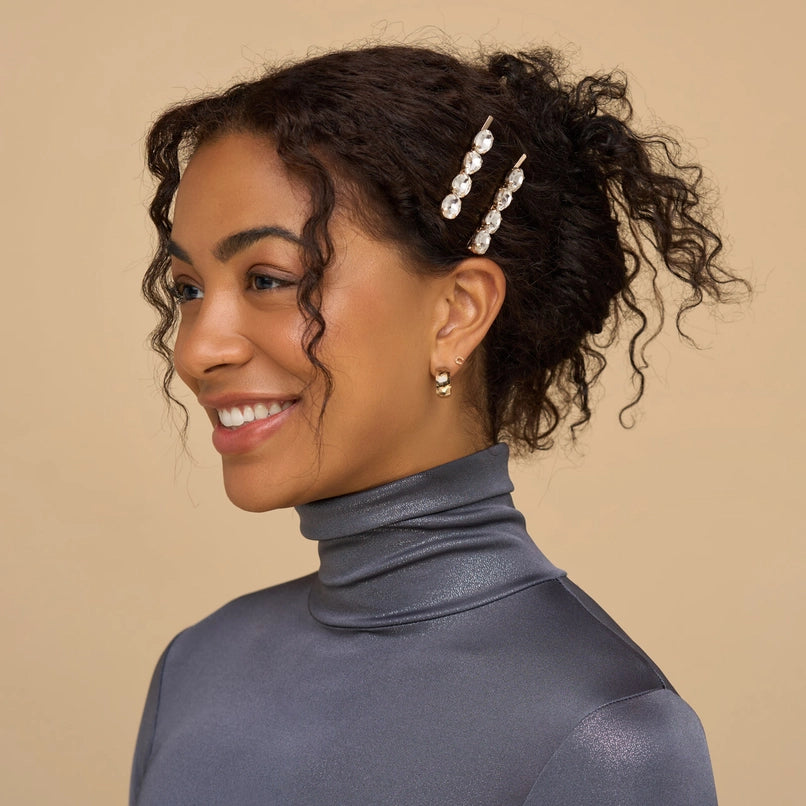 Gemstone Bobby Pins White - KITSCH