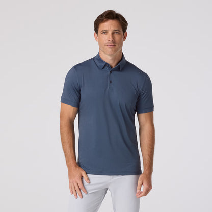 Versa Polo Navy Hollow Dot - Mizzen + Main