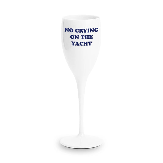 Champagne Flute No Crying On The Yacht - Toss Designs