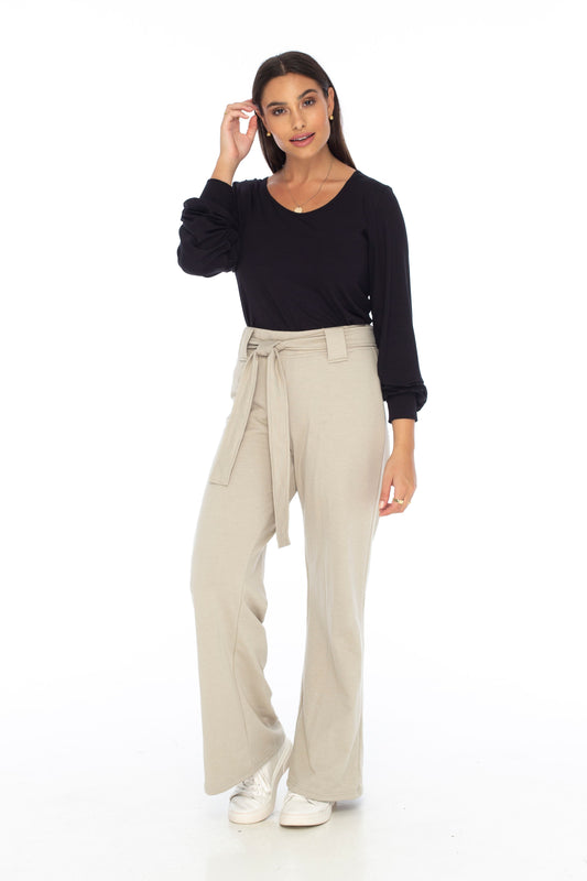 Loungewear Wide Leg Pants Camel - Skemo