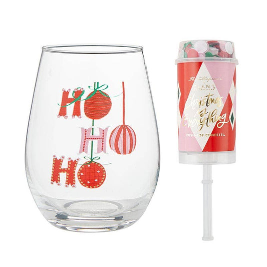 Wineglass & Popper Gift Set - Slant Collections