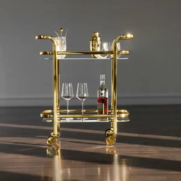 Belmont Gold Plated Bar Cart - Viski