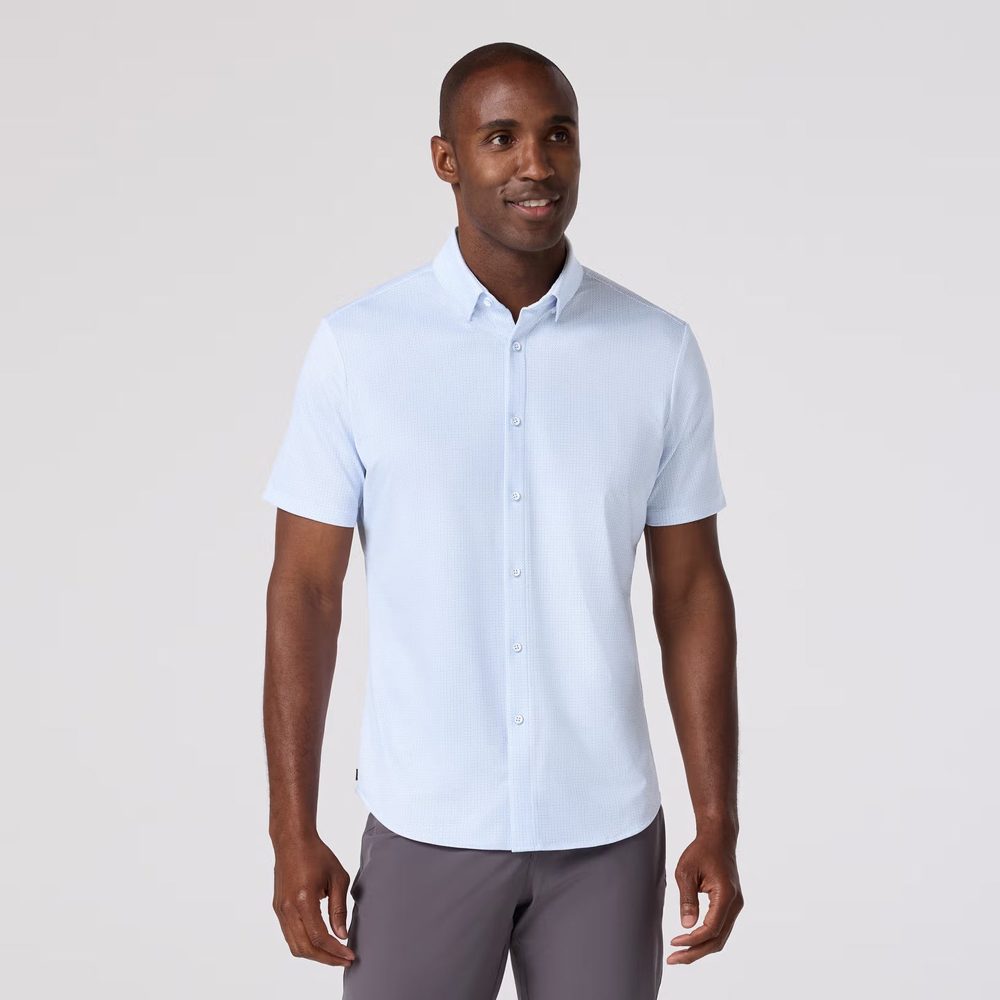 Halyard Short Sleeve White Grid Dot - Mizzen + Main
