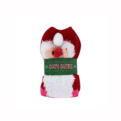 Fuzzy Holiday Socks Santa - Cozy Cuties