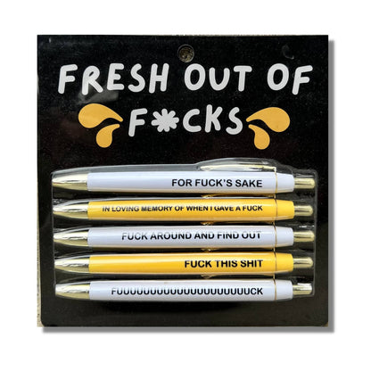 Fresh Out Of F*cks Pen Set - FUN CLUB