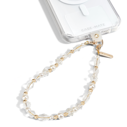 Crystal Pearl Gold Phone Charm - Case-Mate