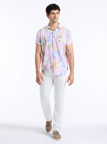 Fletcher Short Sleeve Button Down Shirt Multi - Robert Graham