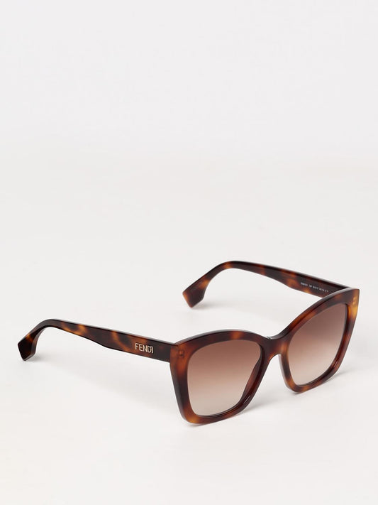 Lettering Butterfly Sunglasses Brown - FENDI
