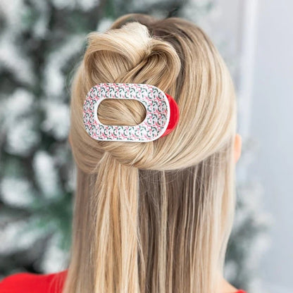 Small Flat Round Hair Clip Festive Feels - TELETIES