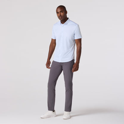 Halyard Short Sleeve White Grid Dot - Mizzen + Main