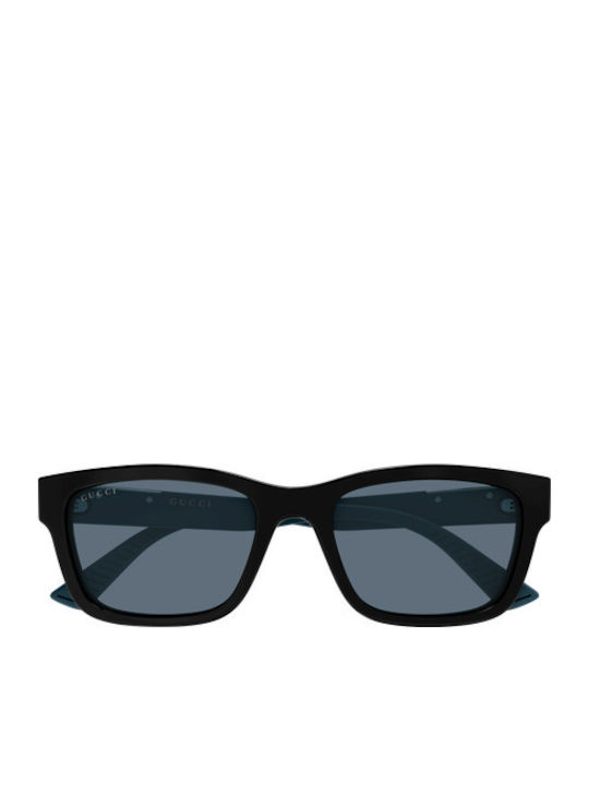 Mens Rectangular Sunglasses Black/Blue - Gucci