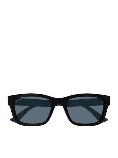 Mens Rectangular Sunglasses Black/Blue - Gucci