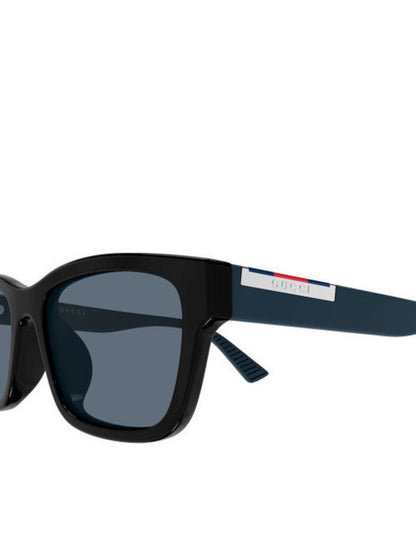 Mens Rectangular Sunglasses Black/Blue - Gucci