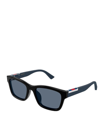 Mens Rectangular Sunglasses Black/Blue - Gucci