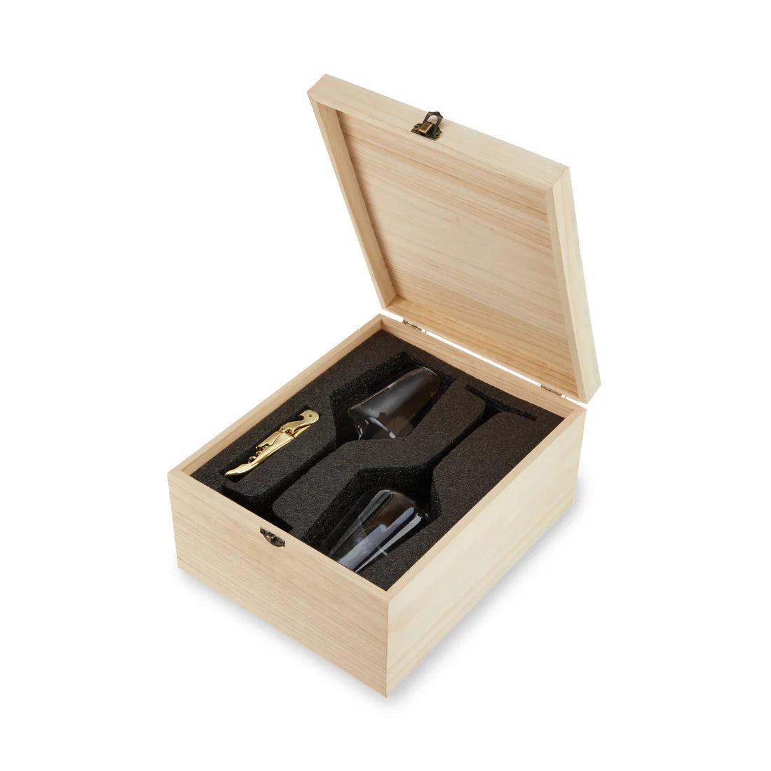 Crystal Wine Glass And Corkscrew Gift Box Set - Viski