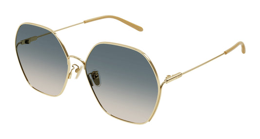 Women's Metal Sunglasses Gold Green - CHLOE