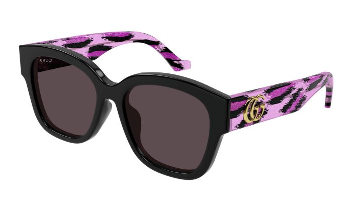 Recycled Square Sunglasses Black Purple - Gucci