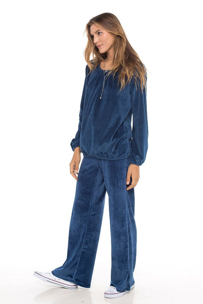 Velour Palm Beach Top Indigo - Skemo