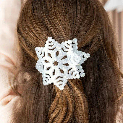 Flat Hair Clip Glitter Snowflake - TELETIES