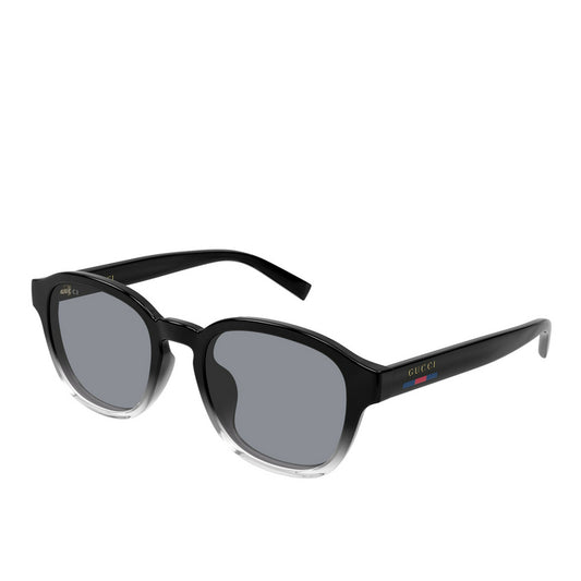 Mens Round Sunglasses Black/Clear - Gucci
