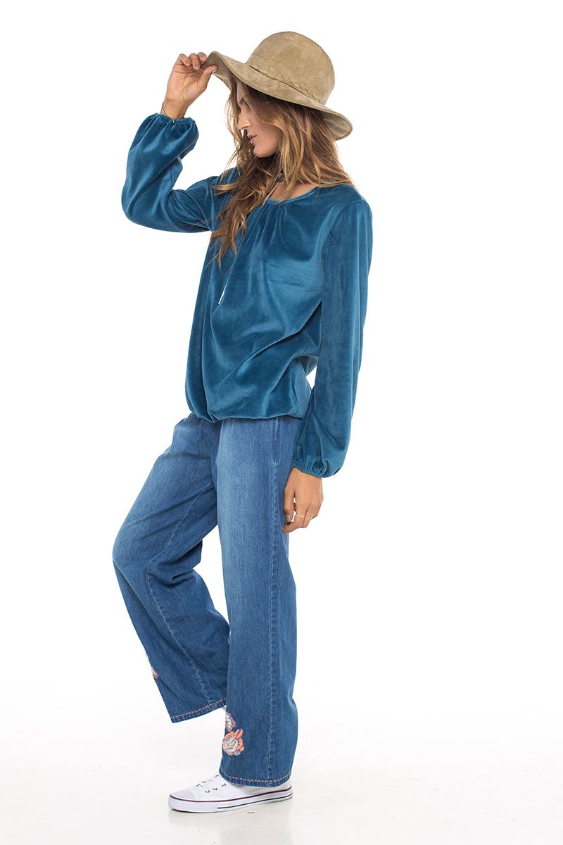 Velour Palm Beach Top Ocean - Skemo